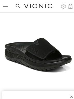 NEW🔥VIONIC REJUVENATE RECOVERY SANDAL in black $100 Unisex